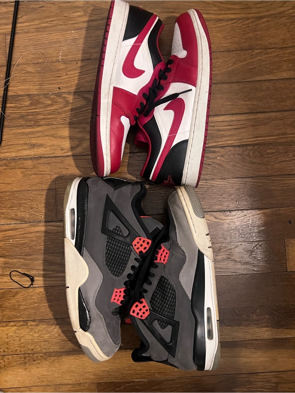 Jordan Men’s Sneakers — Red, White, Black (pair shown)